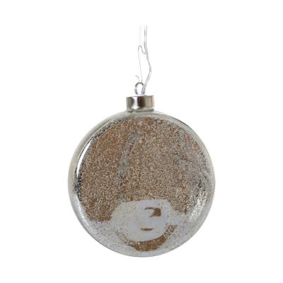 LED-Glaskugel silber