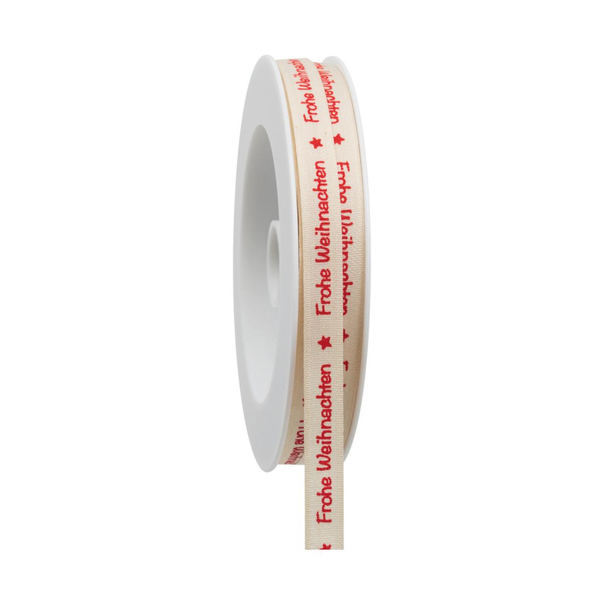 Band Weihnachtszauber creme/rot