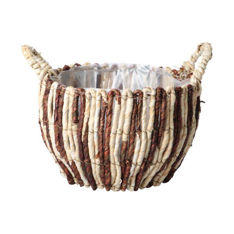 Korb gestreift mit Henkel