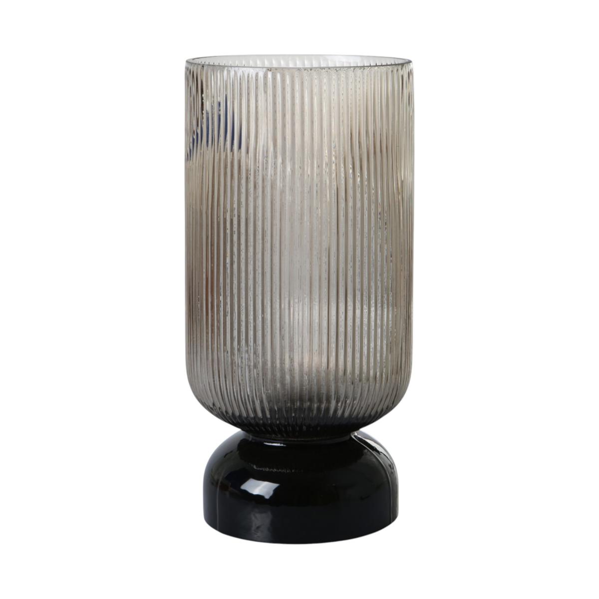 Dekoglas geriffelt mit Fuß