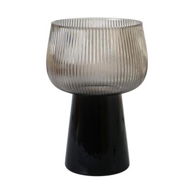 Dekoglas geriffelt mit Fuß