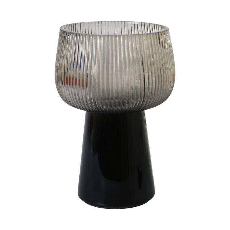 Dekoglas geriffelt mit Fuß