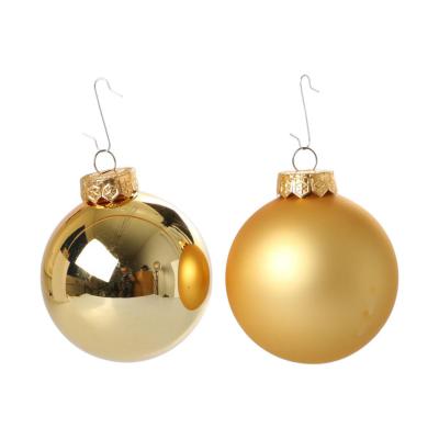 Weihnachtskugeln Glas gold