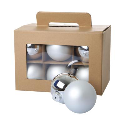 Weihnachtskugeln Glas silber