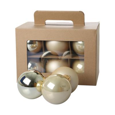 Weihnachtskugeln Glas champagner