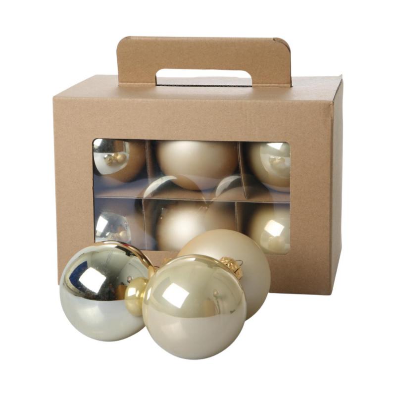 Weihnachtskugeln Glas champagner