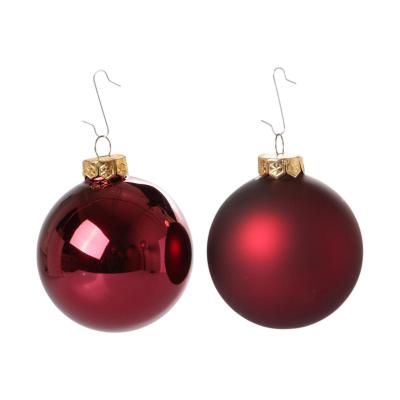 Weihnachtskugeln Glas bordeaux