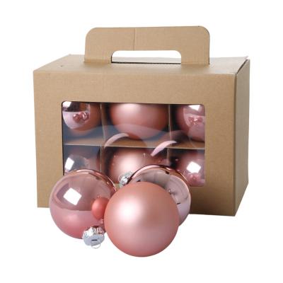 Weihnachtskugeln Glas rosa