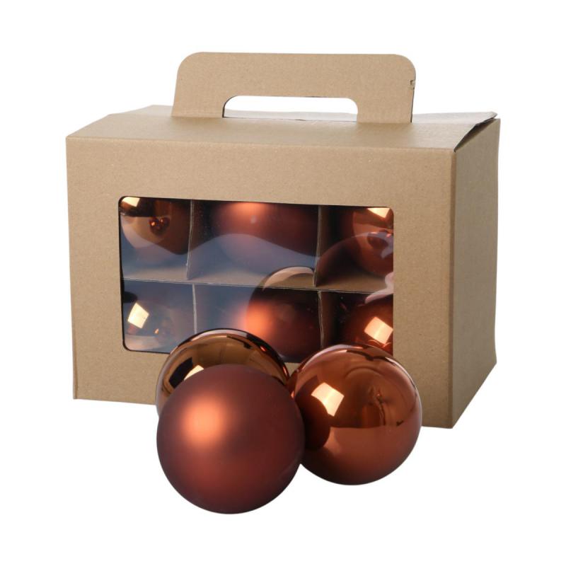 Weihnachtskugeln Glas braun