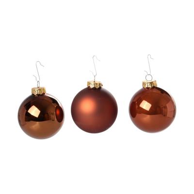 Weihnachtskugeln Glas braun