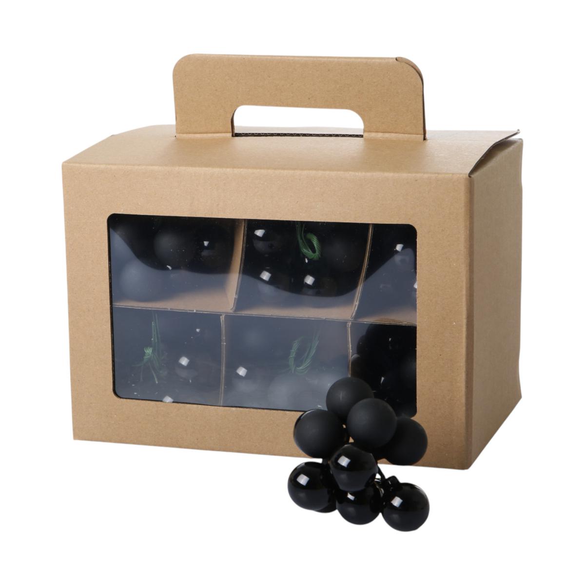 Spiegelbeeren Glas schwarz