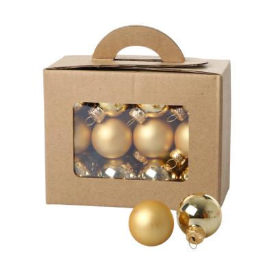 Weihnachtskugeln Glas gold