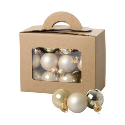 Weihnachtskugeln Glas champagner