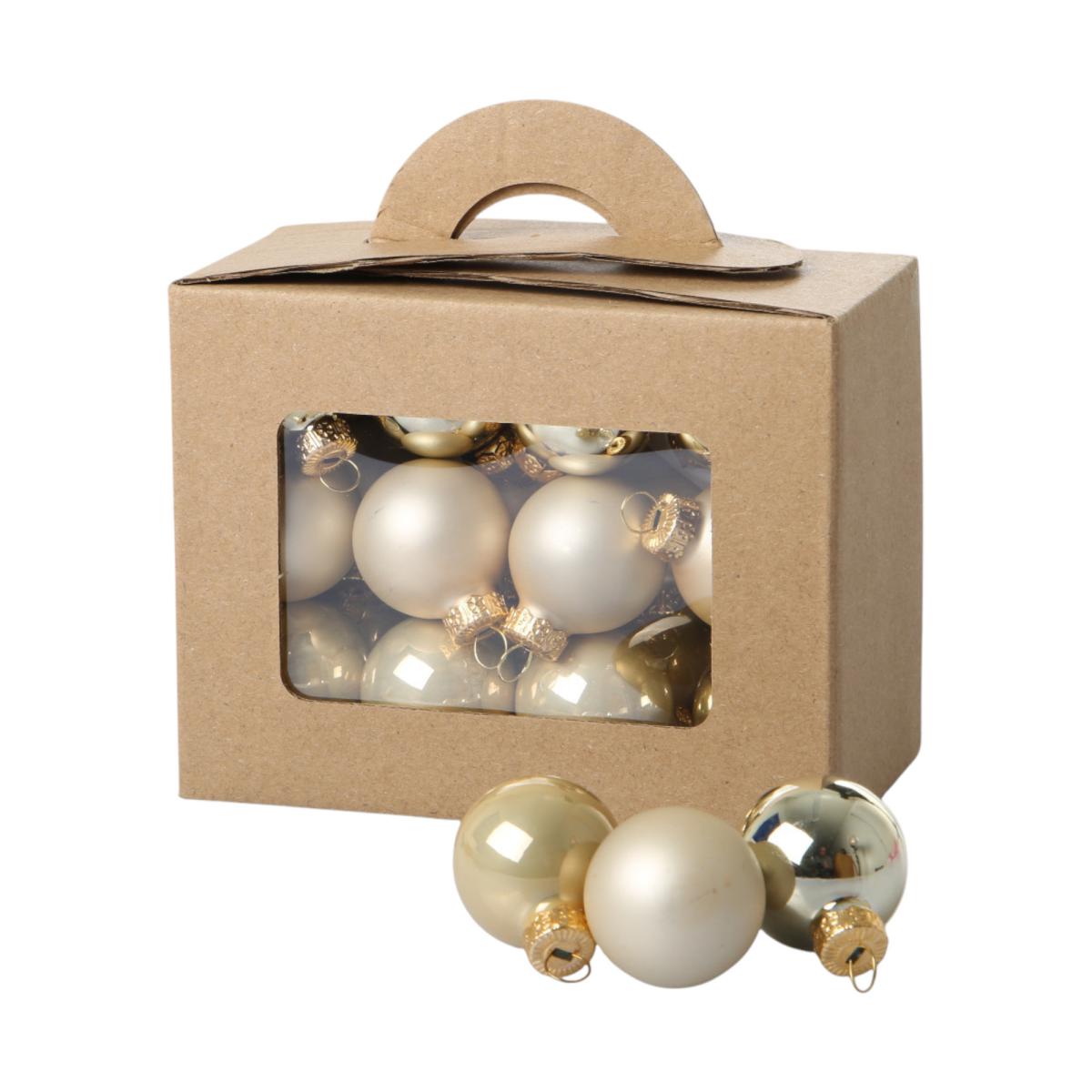 Weihnachtskugeln Glas champagner