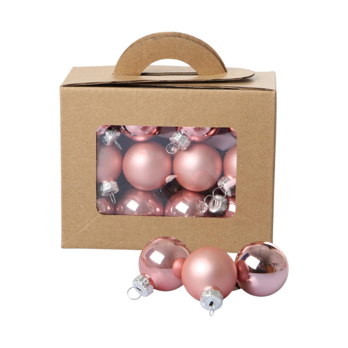 Weihnachtskugeln Glas rosa