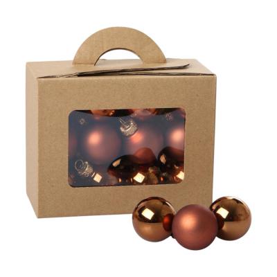 Weihnachtskugeln Glas braun