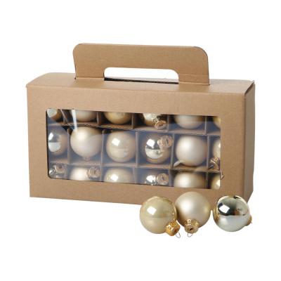 Weihnachtskugeln Glas champagner