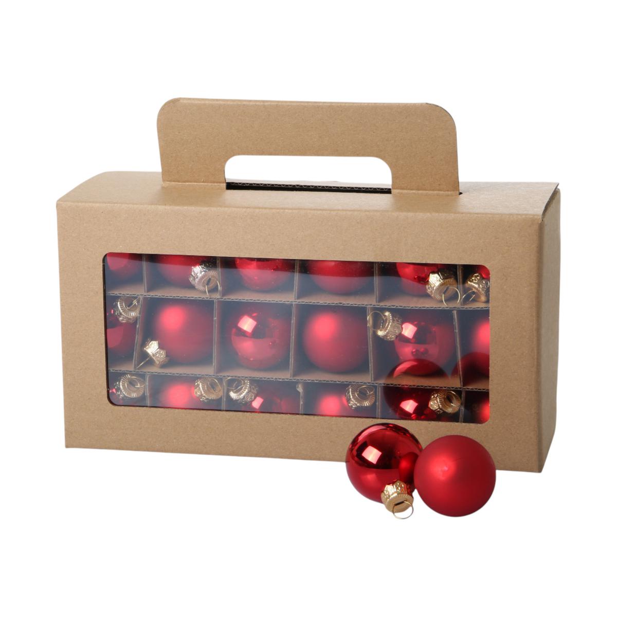 Weihnachtskugeln Glas rot