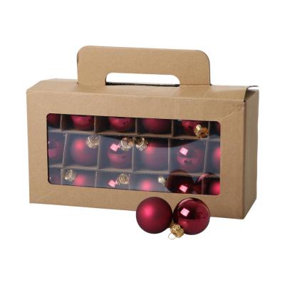 Weihnachtskugeln Glas bordeaux