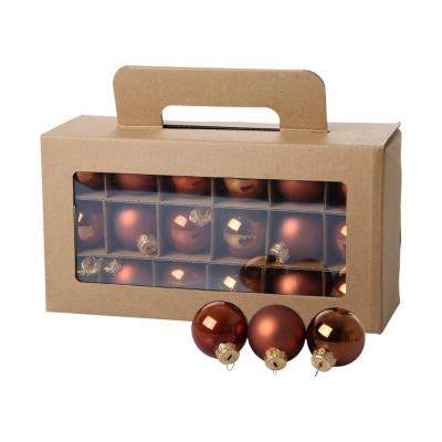 Weihnachtskugeln Glas braun
