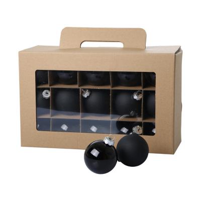 Weihnachtskugeln Glas schwarz