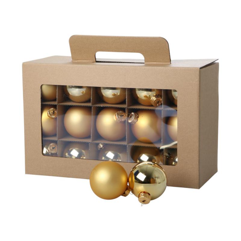 Weihnachtskugeln Glas gold