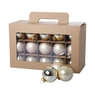 Weihnachtskugeln Glas champagner