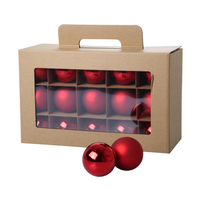 Weihnachtskugeln Glas rot