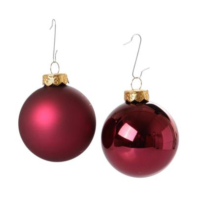 Weihnachtskugeln Glas bordeaux
