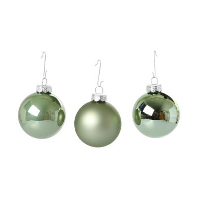 Weihnachtskugeln Glas gr&uuml;n
