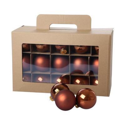 Weihnachtskugeln Glas braun