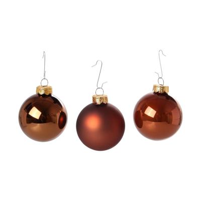 Weihnachtskugeln Glas braun