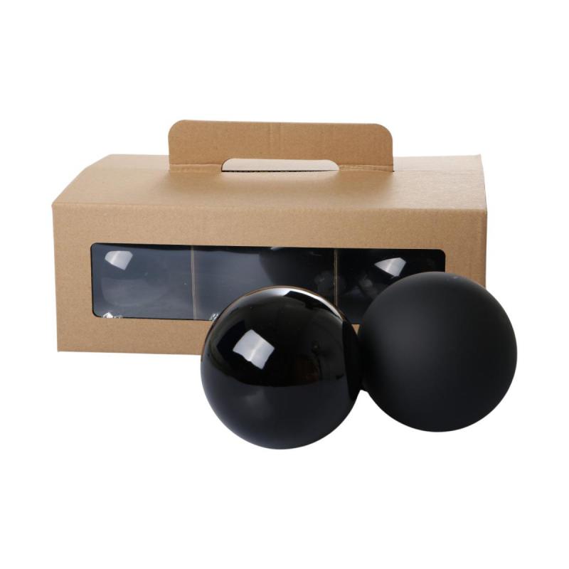 Weihnachtskugeln Glas schwarz