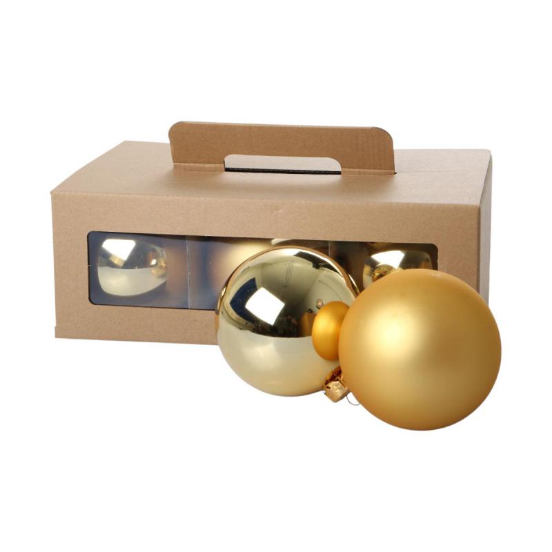 Weihnachtskugeln Glas gold