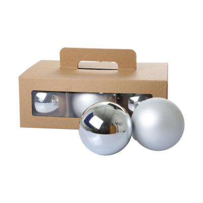 Weihnachtskugeln Glas silber