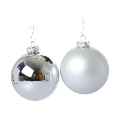 Weihnachtskugeln Glas silber