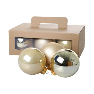 Weihnachtskugeln Glas champagner