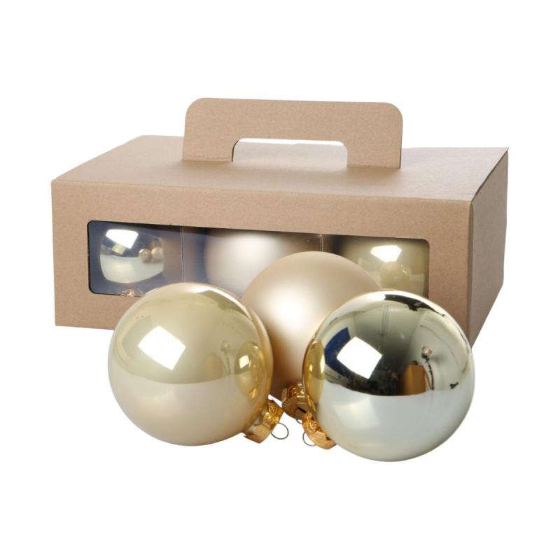 Weihnachtskugeln Glas champagner