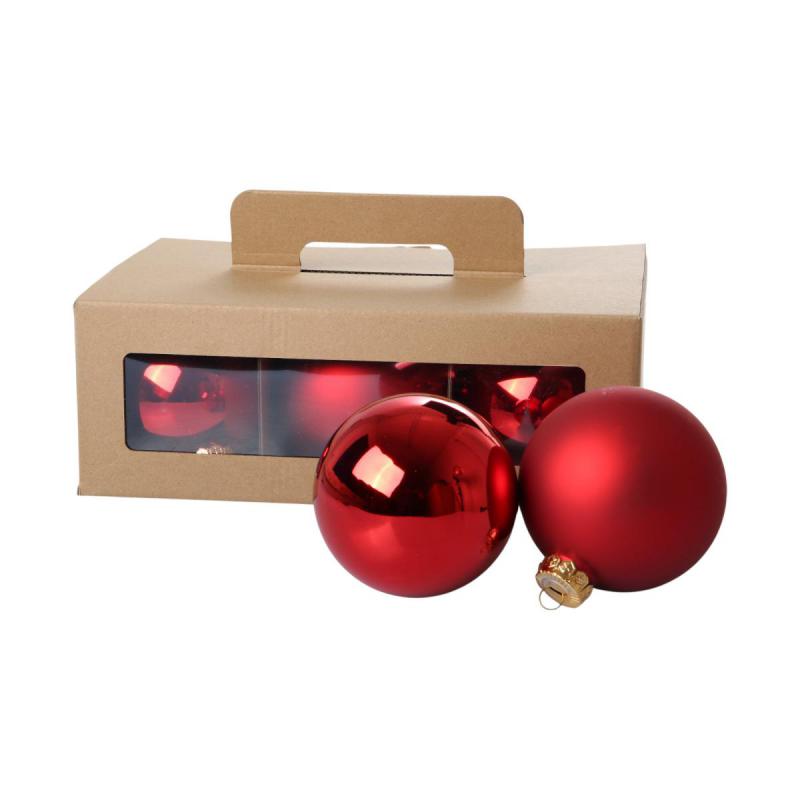 Weihnachtskugeln Glas rot