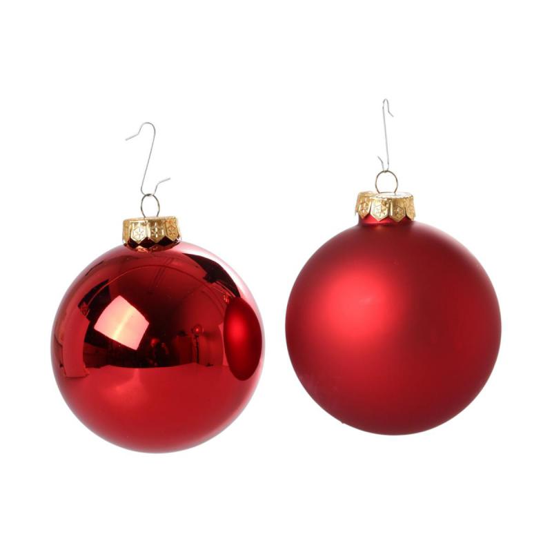 Weihnachtskugeln Glas rot