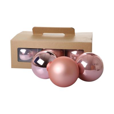 Weihnachtskugeln Glas rosa