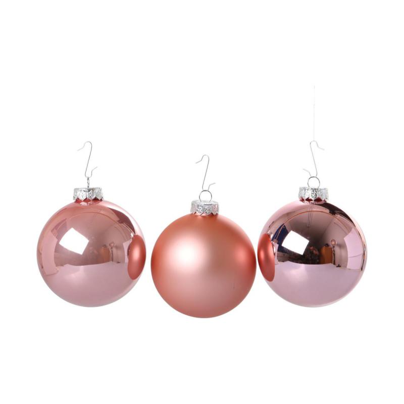 Weihnachtskugeln Glas rosa