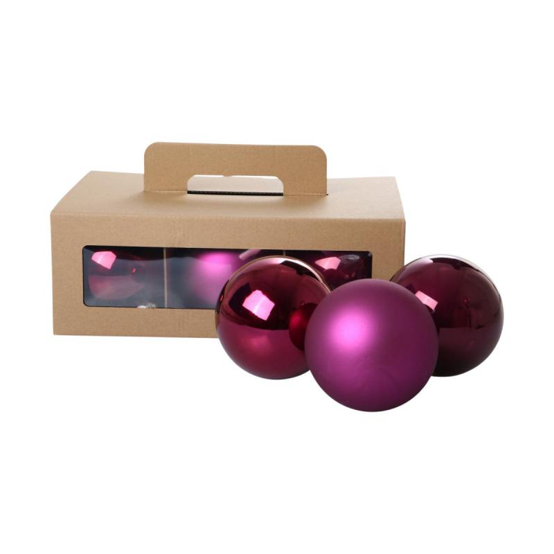 Weihnachtskugeln Glas berry