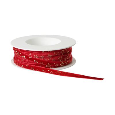 Mini Sterne auf Samt weinrot