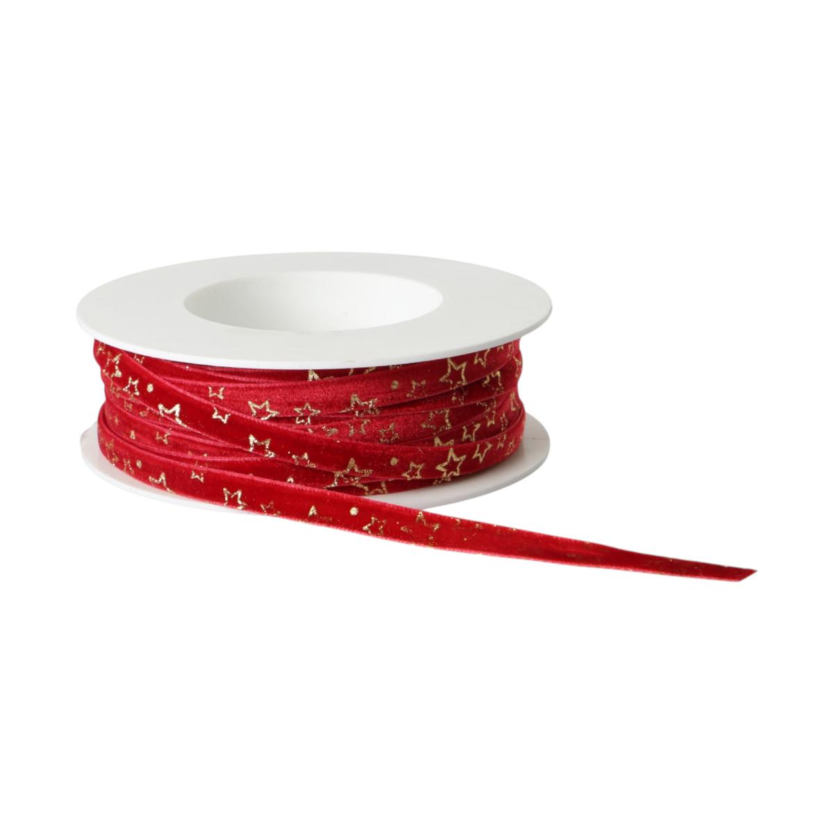 Mini Sterne auf Samt weinrot