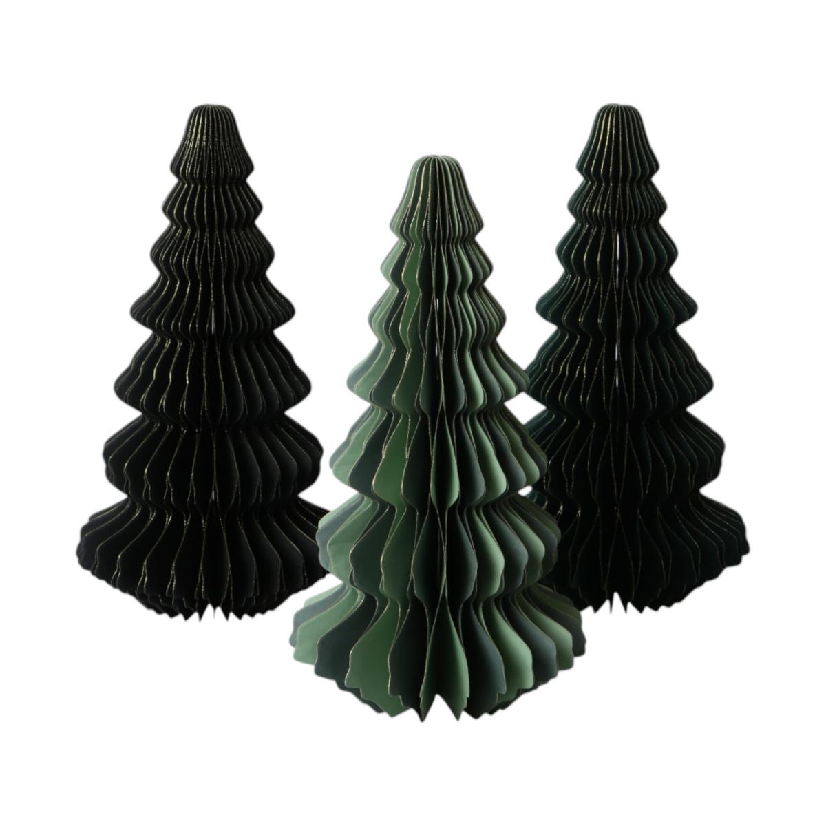 3D Papier-Baum mit Goldrand farbmix