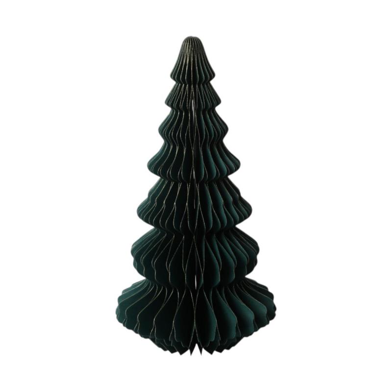 3D Papier-Baum schwarz mit Goldrand
