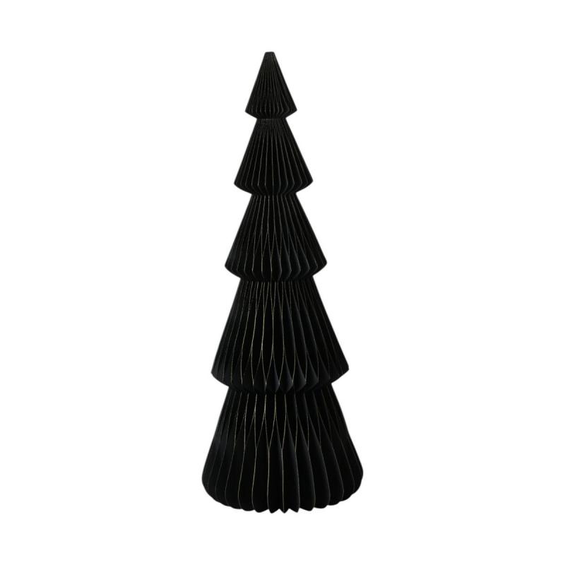 3D Papier-Baum schwarz mit Goldrand