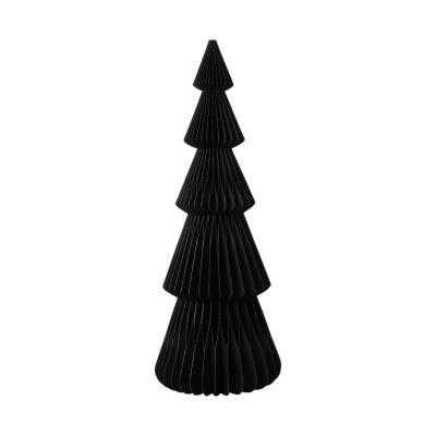 3D Papier-Baum schwarz mit Goldrand