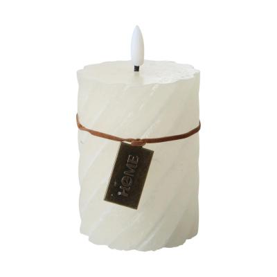 Spiral-LED-Kerze gefrostet creme